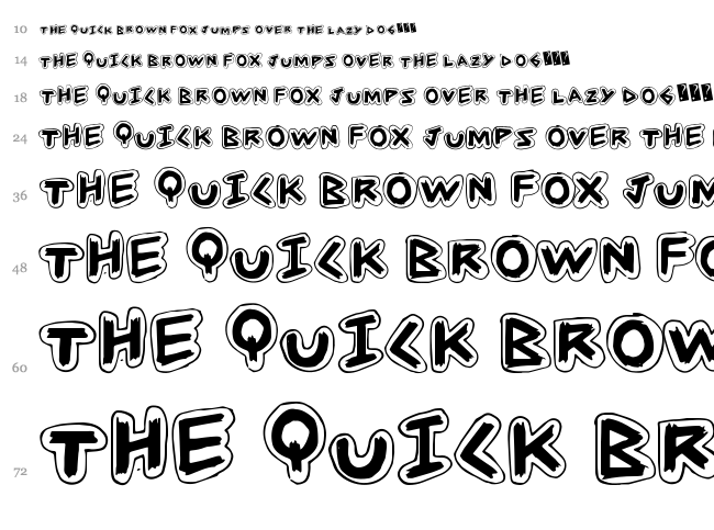 Angle Stroke font waterfall