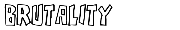 Brutality font preview