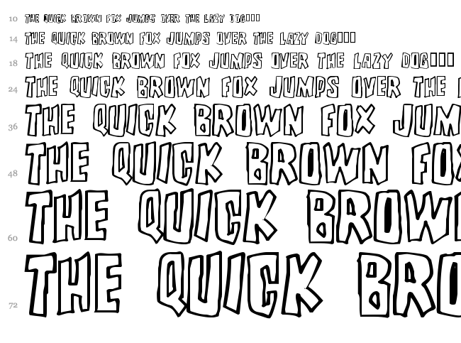 Brutality font waterfall