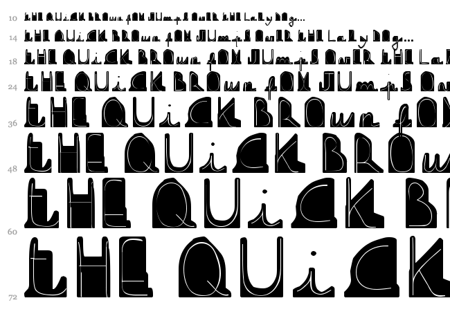 DownBoy font waterfall