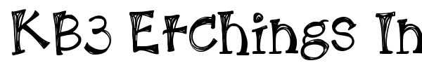 KB3 Etchings In Zinc font preview
