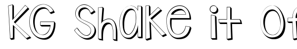 KG Shake it Off font preview