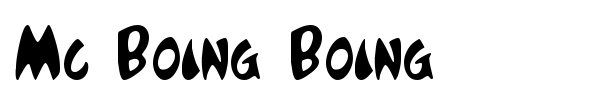 Mc Boing Boing font preview