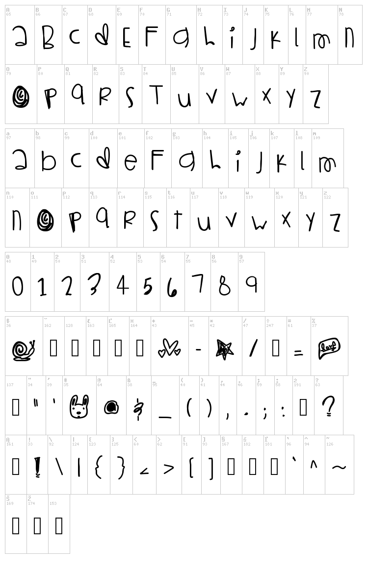 Smooth Operator font map
