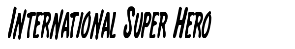 International Super Hero font preview