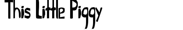 This Little Piggy font preview