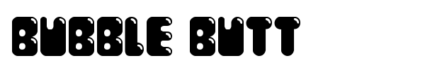 Bubble Butt font preview