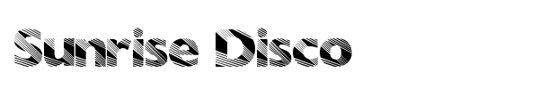 Sunrise Disco font preview