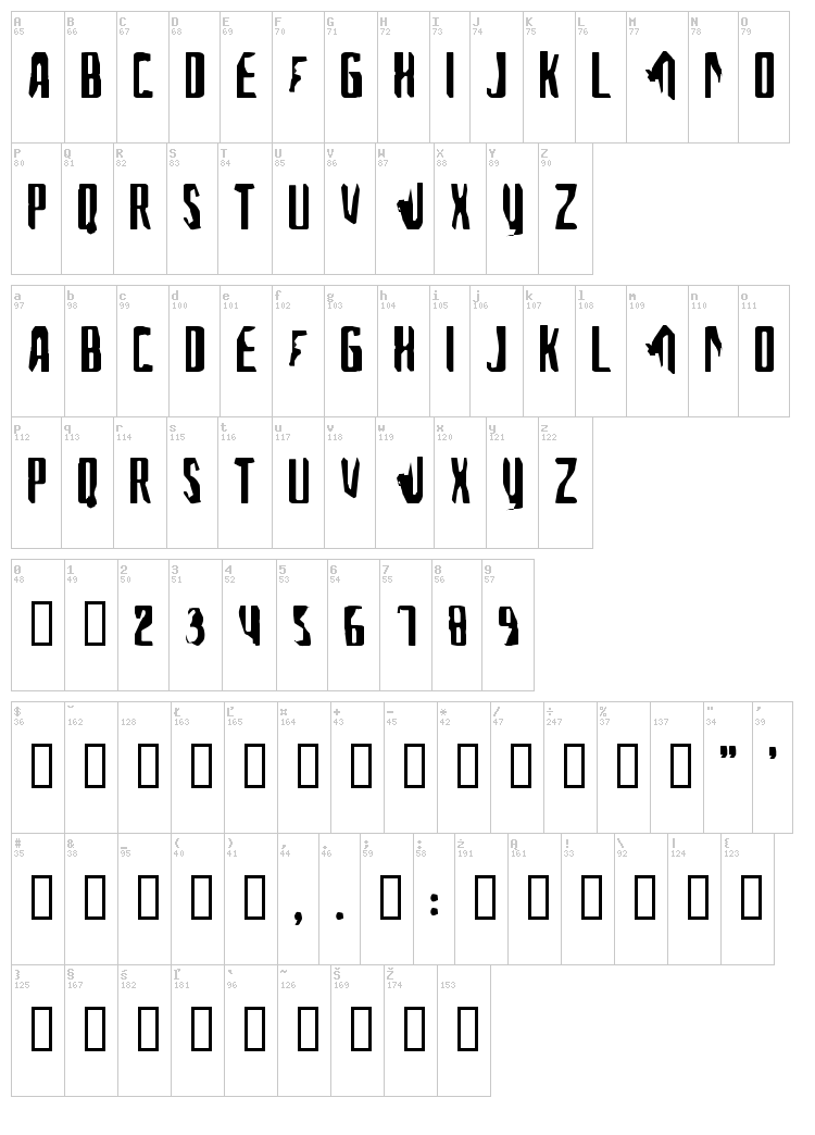 A font for the computer people font map