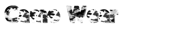 Camo Wear font preview
