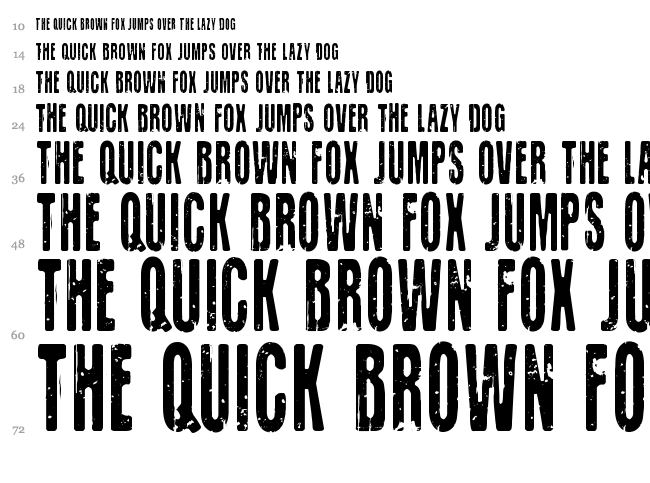 CF Old Lithography font waterfall