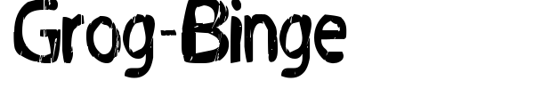 Grog-Binge font preview