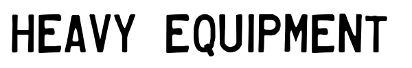 Heavy Equipment font preview