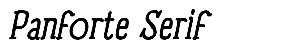 Panforte Serif fuente