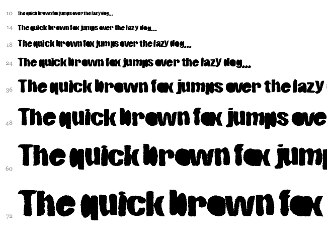 Rough Cut font waterfall