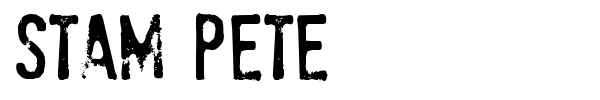 Stam Pete font preview