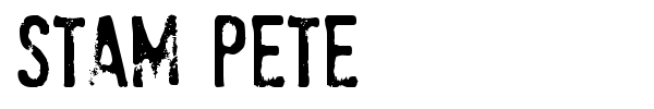 Stam Pete font preview