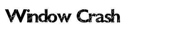Window Crash font preview