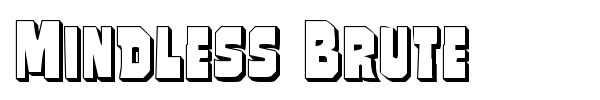 Mindless Brute font preview