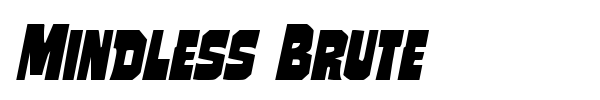 Mindless Brute font preview