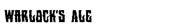 Warlock's Ale font preview