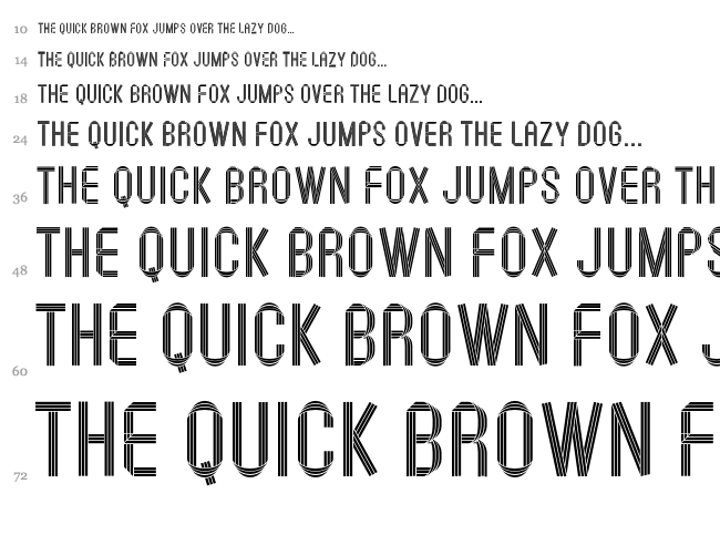 Baton Decorative font waterfall