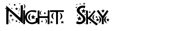 Night Sky font preview