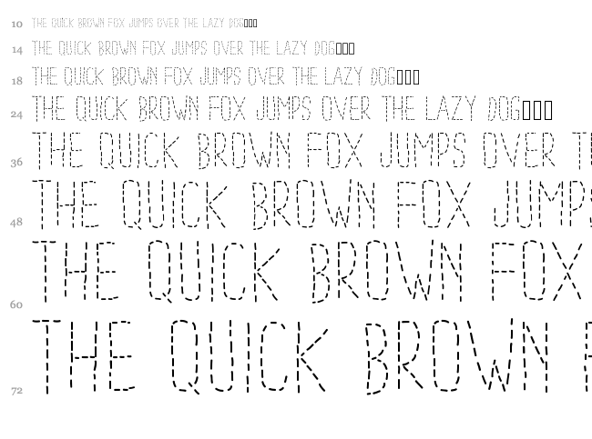 PW Dotted Font font waterfall