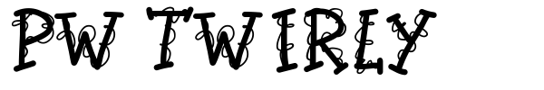 PW Twirly font preview