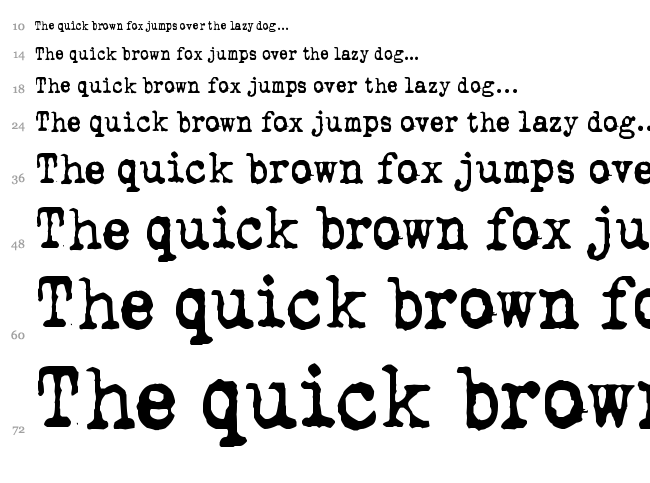 QWERTYpe font waterfall