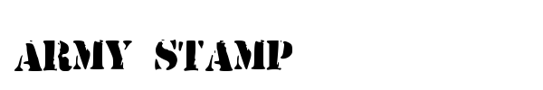 Army Stamp font preview