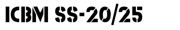 ICBM SS-20/25 font preview