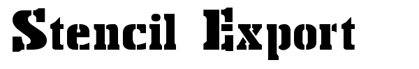 Stencil Export font preview
