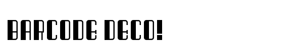 Barcode Deco! font preview