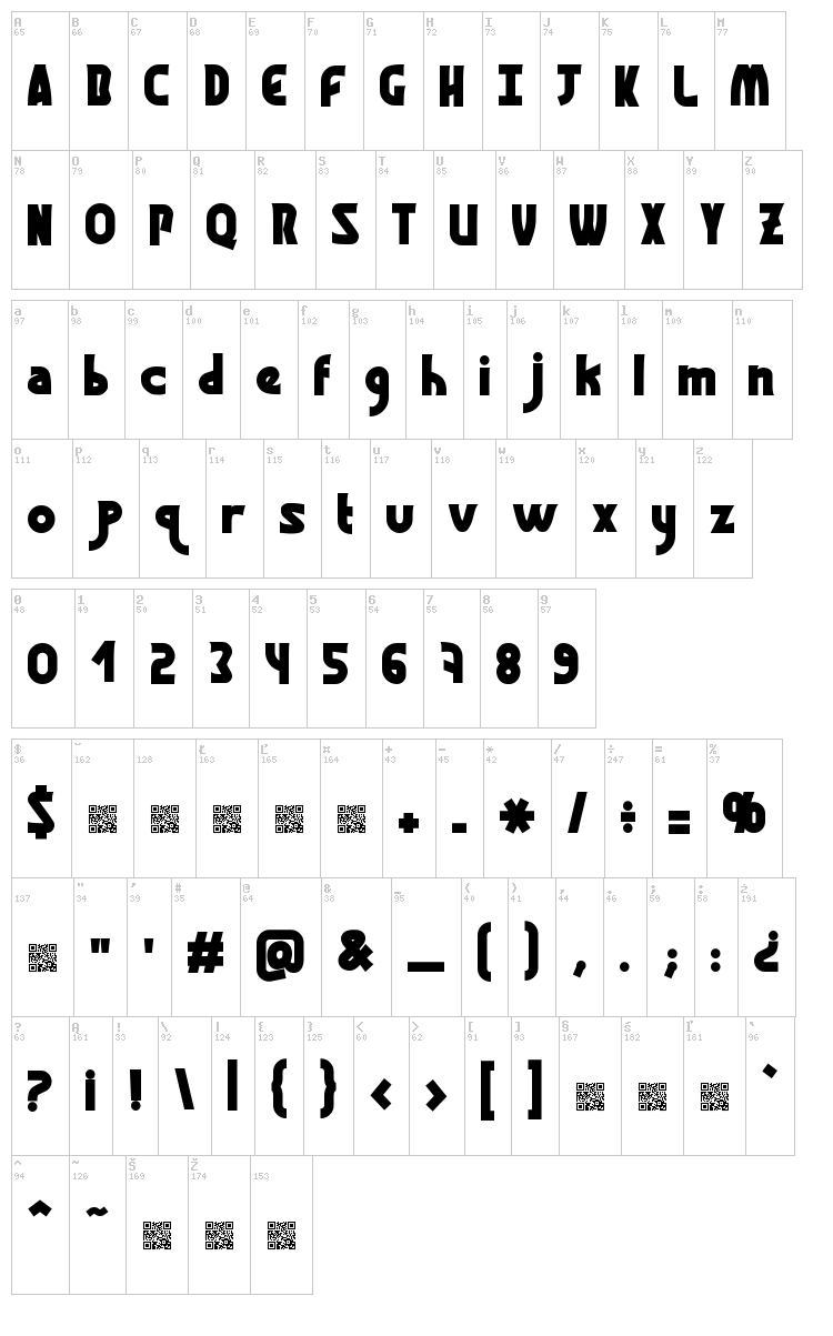 Graphisme font map