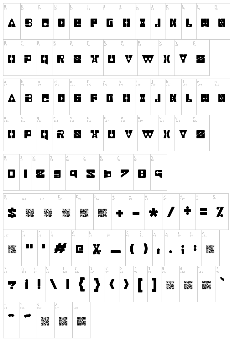 Realismo font map