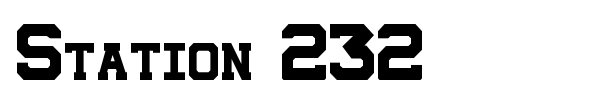 Station 232 font preview