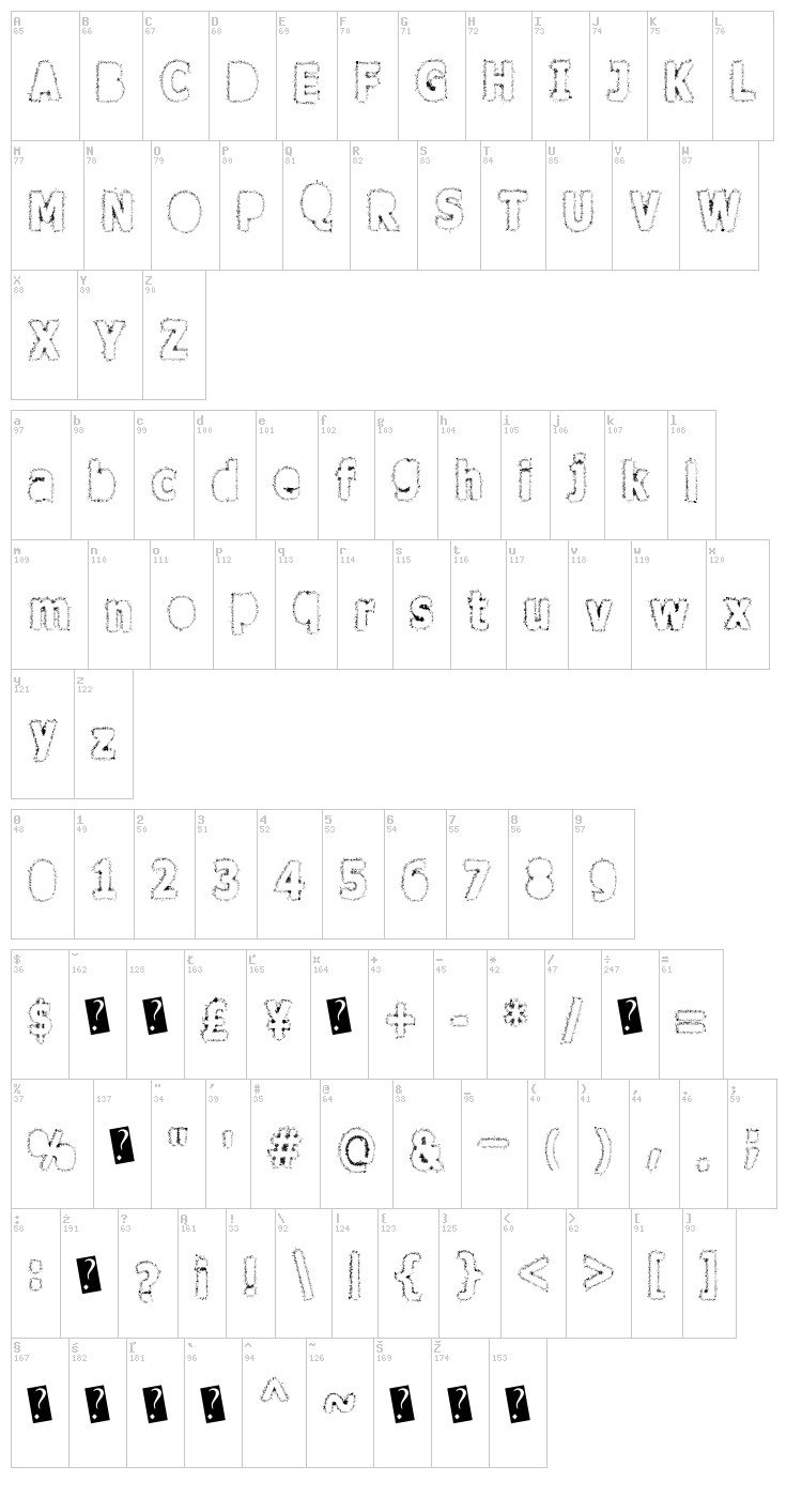 After School font map