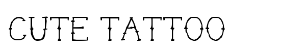 Cute Tattoo font preview