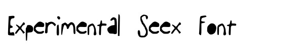Experimental Seex Font font preview