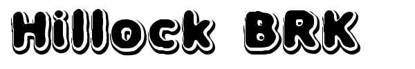 Hillock BRK font preview