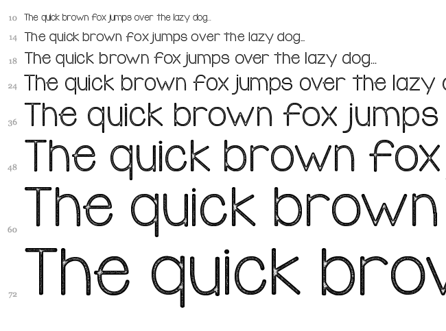 KG Something to Believe In font waterfall