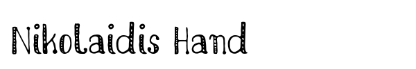 Nikolaidis Hand font preview