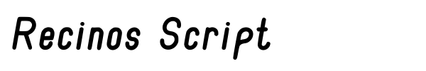 Recinos Script font preview