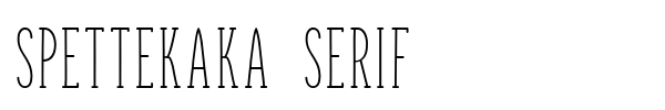 Spettekaka Serif fuente