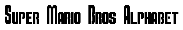 Super Mario Bros Alphabet fuente
