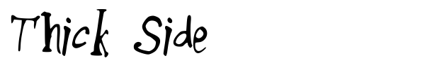 Thick Side font preview