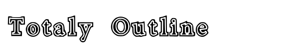 Totaly Outline font preview