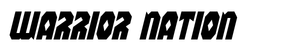 Warrior Nation font preview