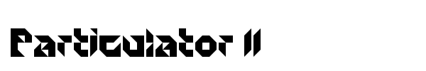 Particulator II font preview
